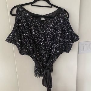 Black sequined top